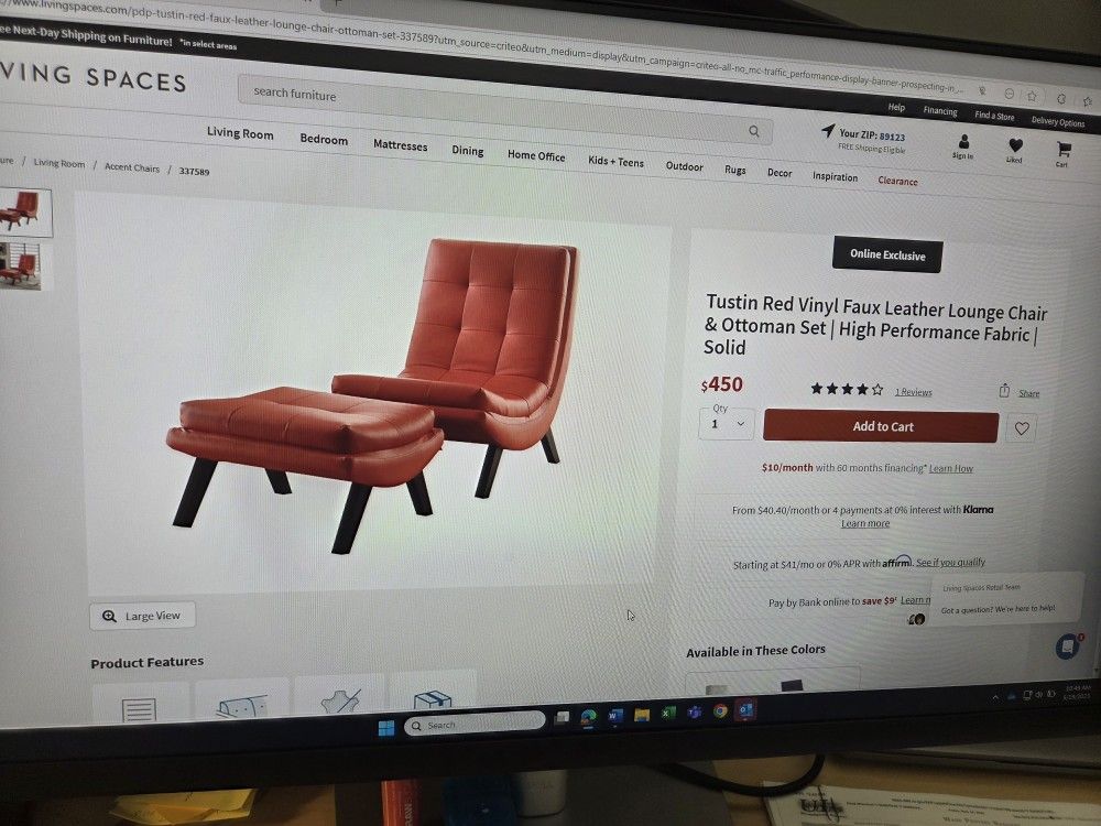 Chair & Ottoman