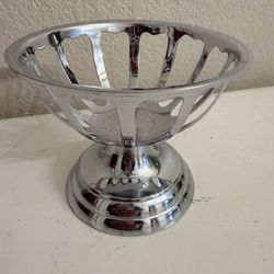 Restoration Hardware Stainless Steel Dish Soap Bowl | Pedestal Sink Accessory