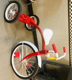 Antique Red and White Kids Tricycle