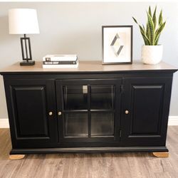 Modern TV Console With Natural Top Wood