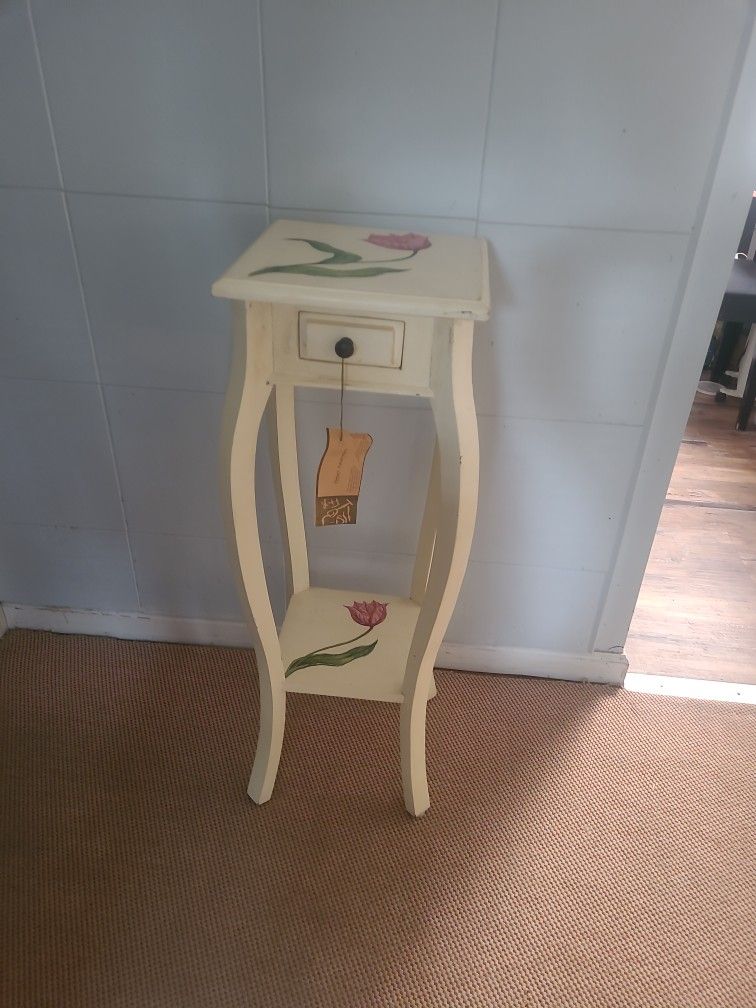 Peter Andrews Side/plant  Table Flowers Hamd Painted