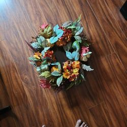 Used Wreath Harvest Fall Colors
