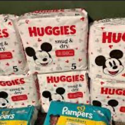 Huggie An Pampers All Sizes An Amounts $7per Pack