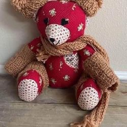 Bear of My Heart Plush Toy w Knitted Accessories just $5 