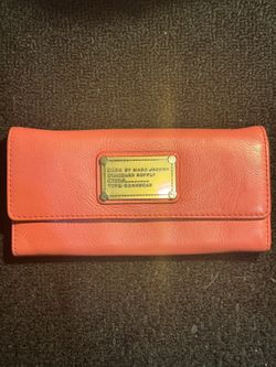 Marc By Marc Jacob’s Coral Pink  Leather Wallet