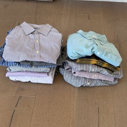 Medium Men’s Long Sleeve Collared Shirts - J Crew, Banana Republic, Express, DKNY, Gap