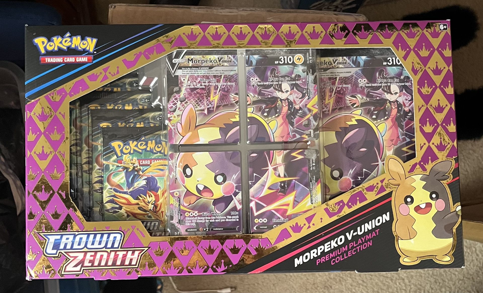 Pokémon Crown Zenith Morpeko V-Union Premium Playmat Collection