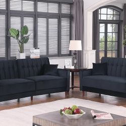 S350 Cozy Sleeper Sofa And Loveseat- Available In Black,cream, Grey Color- Special Price😍