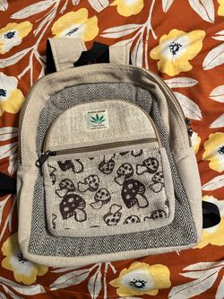 Hemp mushroom backpack