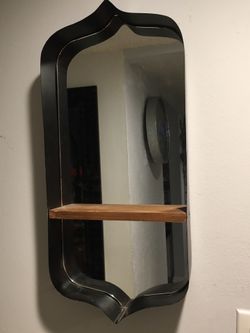 Mirror 24” tall x 11” width new wood and metal