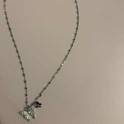 sterling silver .925 butterly & baby butterfly necklace 