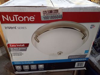 Bath fan with LED light, brush nickel ,big one
