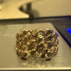 10K Solid Gold Nugget Ring