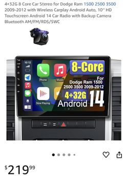 4+32G 8 Core Car Stereo for Dodge Ram