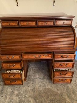 Vintage roll top desk is a classic style