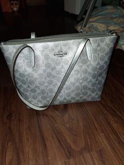 Silver coach Fiona purse