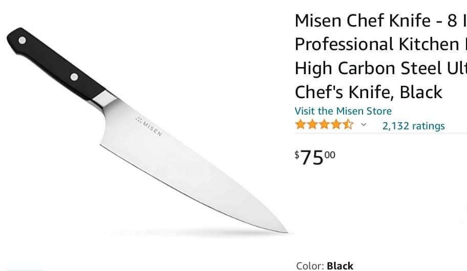 Misen Chef Knife 8 Inch Professional Kitchen Knife High Carbon Steel