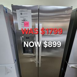 GE 25.3 CU. FT. SIDE BY SIDE REFRIGERATOR 