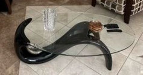 Modern Coffee Table  - Glass Top. $150