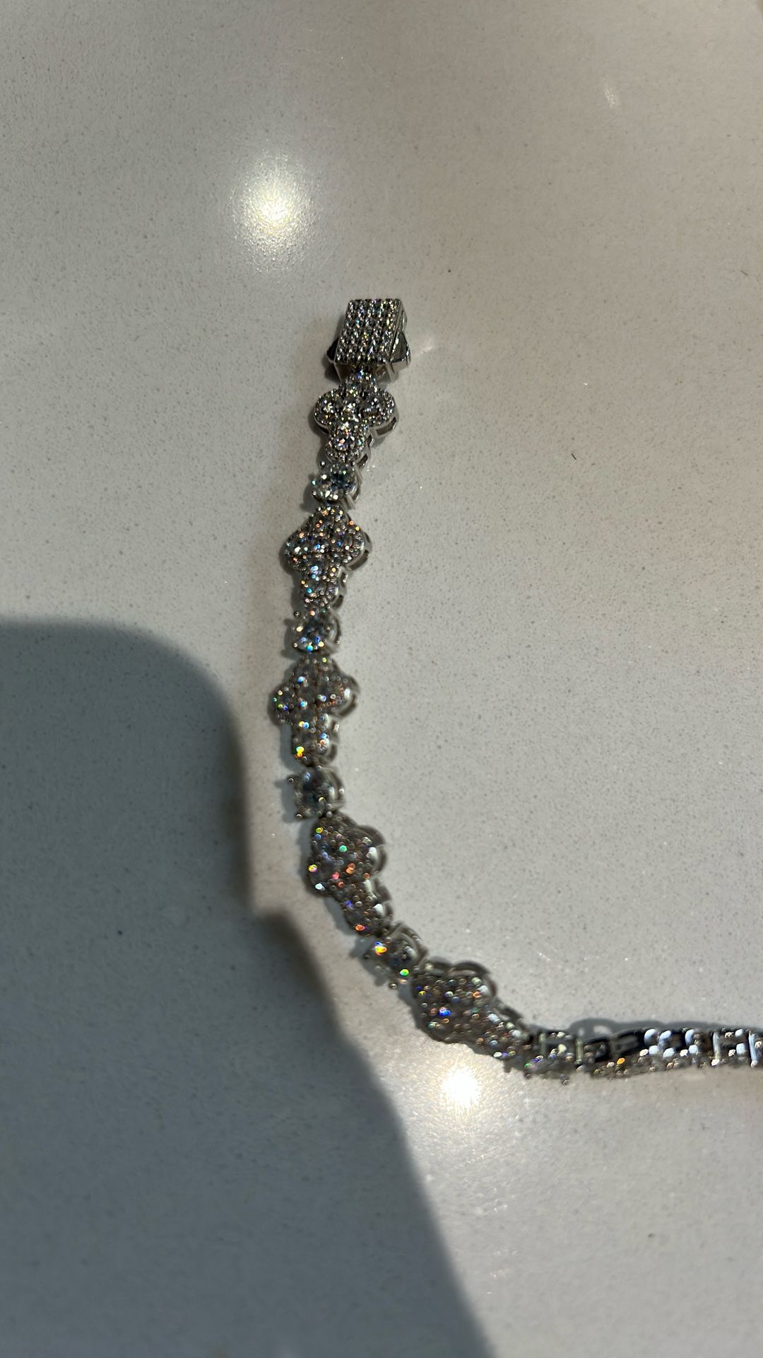 Real Silver Moissanite Vvs1 Bracelet