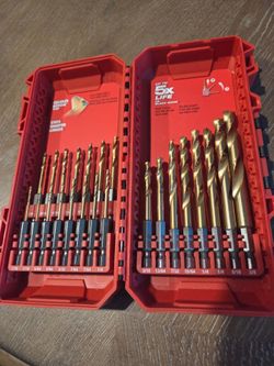 Milwaukee Shockwave impact duty titanium twist drill bit set 23 piece