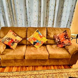Couch Set With One Recliner(free Ottoman and Pillows)