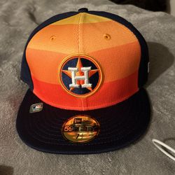 Houston Astros New Era Orange 2024 Batting Practice 59FIFTY Fitted Hat