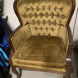 Antique Velvet Chair