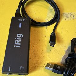 iRig HD 2 Guitar Interface – USB + USB-C + Pouch