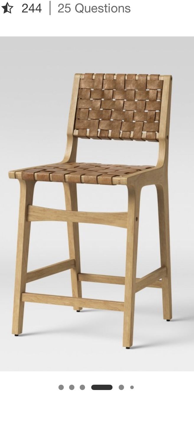 Natural/Brown Woven bar Stools 2x