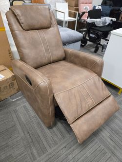 Recliner Glider Nursery Chair Reclining Performance Rocker with Metal Base,Basketweave,