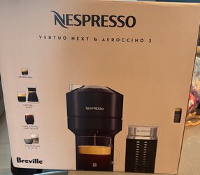 Breville Nespresso Vertuo Next & Aeroccino 3 Capsule Coffee Machine, Bluetooth