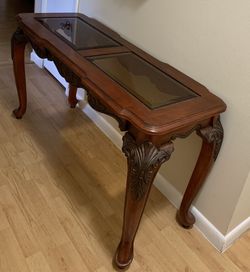 Wood sofa table, console