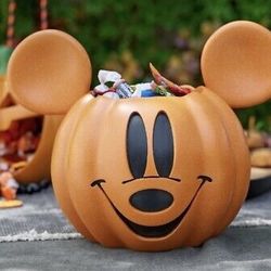 Pottery Barn Kids Disney Mickey Mouse Pumpkin Candy Bowl Halloween