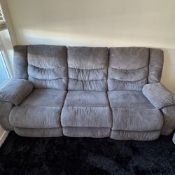 2 Piece Recliners, Gray, 3 Seater And 2 Seater