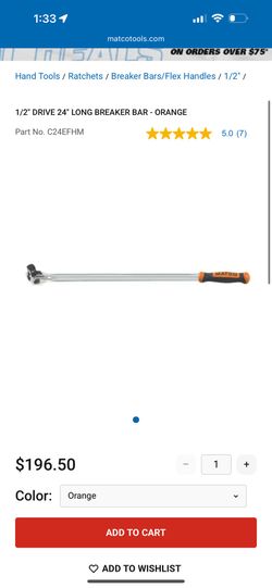 Matco Tools Breaker Bar
