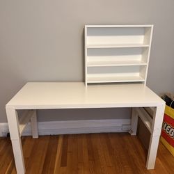 White Desk With Removable Hutch