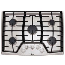 🔥 NEW LG - 30" Built-In Gas Cooktop with 5 Burners and Superboil - Stainless Steel LCG3011ST