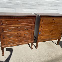 2 Solid Wood Vintage Dressers Project 