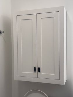 Bathroom cabinet assembled