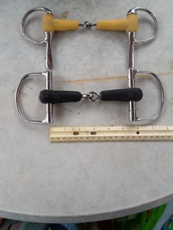 Two Horse Bits 5.5"  Rubber And Thick Plastic Mouths
