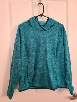Columbia Sportswear Teal Sweatshirt with Hood, Women's Sz L