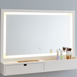 Pottery Barn Vanity Mirror With Lights And Storage (28"x21")