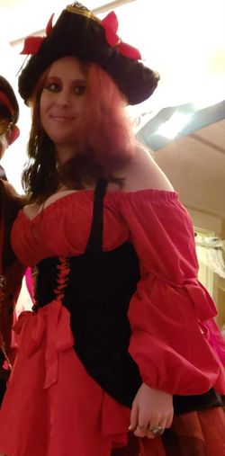Red and Black Pirate Costume Dress
