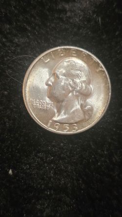 1953 s Washington Silver Quarter unc