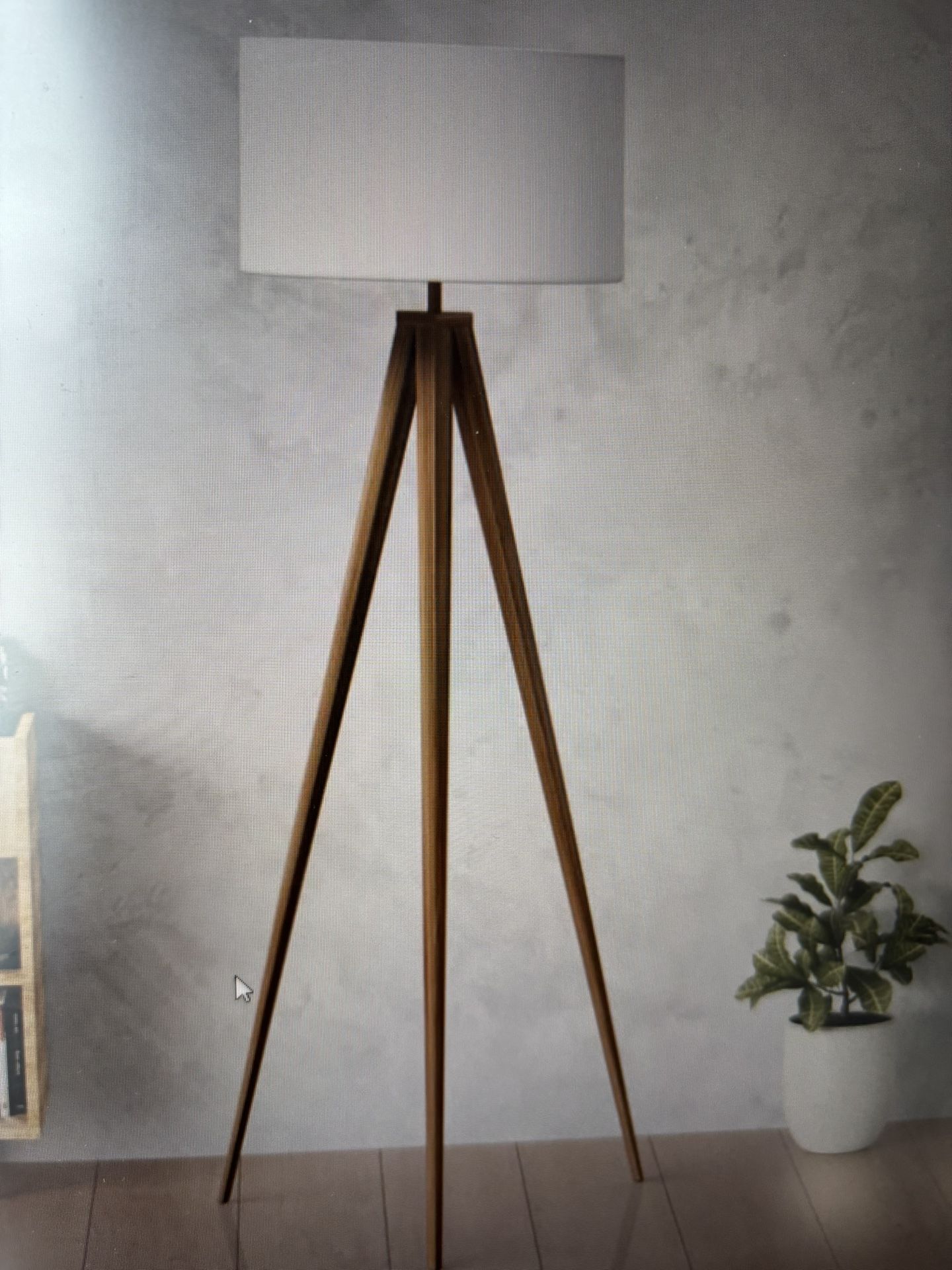 Tripod Floor Lamp With Drum And Foot Switch