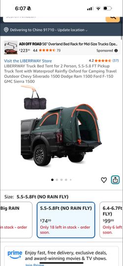 LIBERRWAY Truck Bed Tent for Pickup Trucks