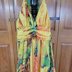 Womens Yellow Dress Size M