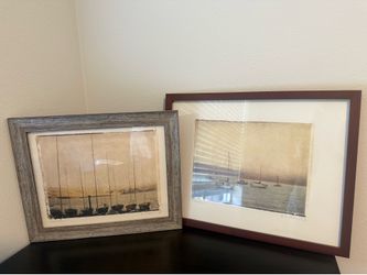 Framed Sailboat Art Prints, Signed – Set of 2 (“Inverness” & “Tomales”)
