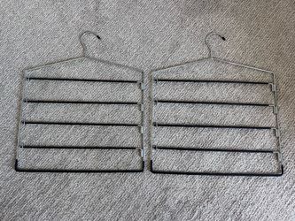 Multi-Tier Metal Pants Hangers – Set of 2